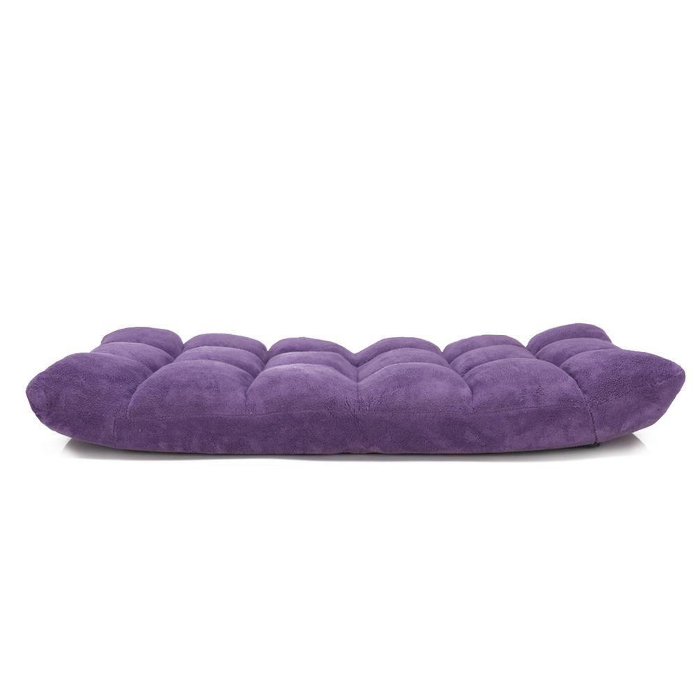 Tangkula Adjustable 14-Position Floor Chair ,Padded Gaming Chair Lazy Recliner Purple