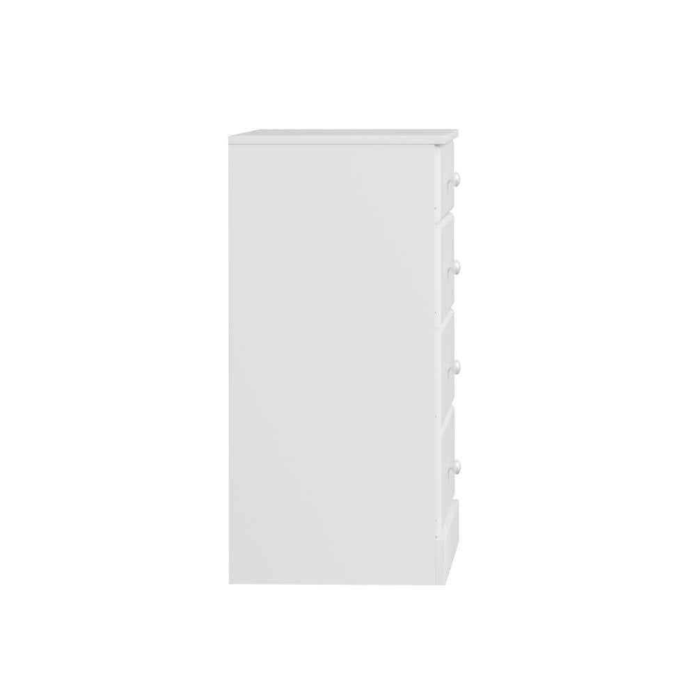 4 Drawers Astrid Dresser White - Prepac: Contemporary Storage Chest, Bedroom Furniture