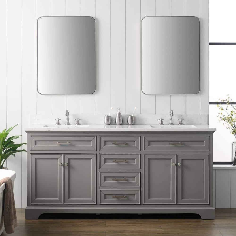 Sudio Design Thompson 72" W Double Bathroom Vanity & Reviews | Perigold