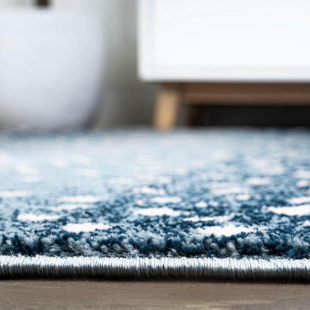 5'x 8' Antelope Modern Animal Area Rug, Blue/Cream - JONATHAN Y