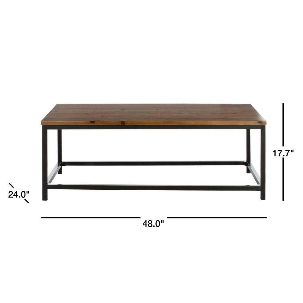 Alec Coffee Table - Brown Pine - Safavieh