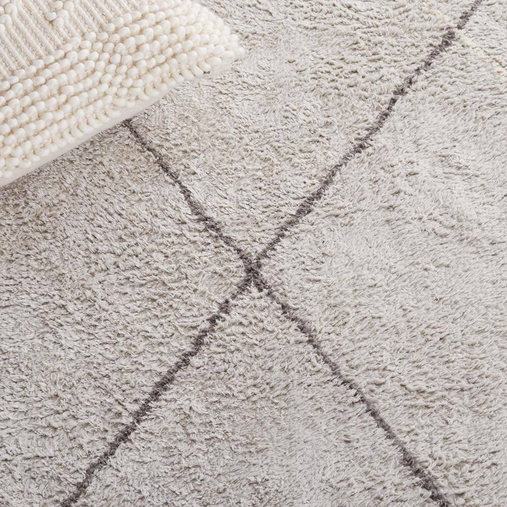 Easy Care ECR210 Hand Woven Machine Washable Indoor Area Rug - Grey/Ivory - 5'x8' - Safavieh