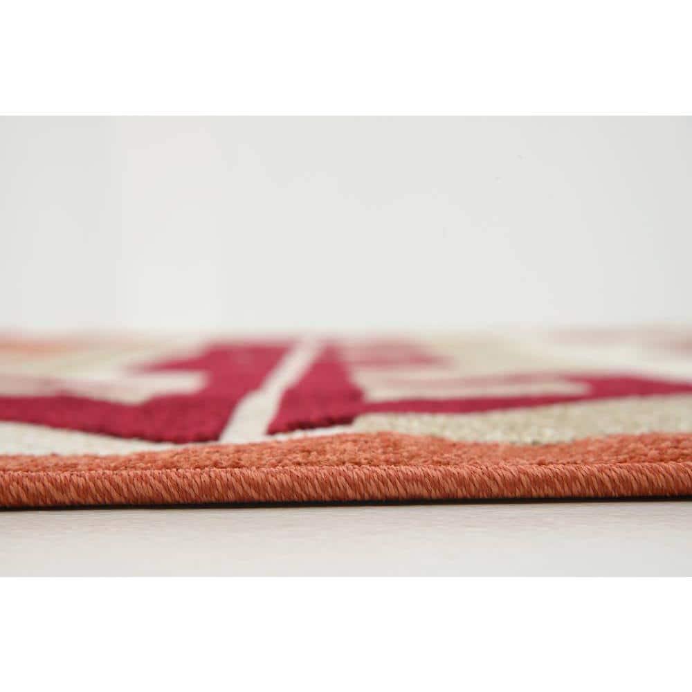 Unique Loom 8' 0 x 10' 0 Burgundy Outdoor Modern Albuquerque Area Rug