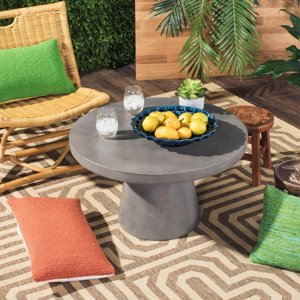 Delfia Coffee Table - Indoor/Outdoor - VNN1014 - Dark Grey - Safavieh