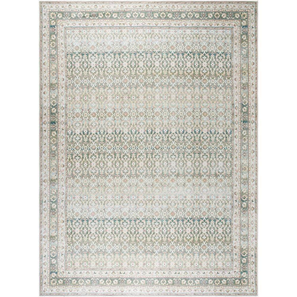 Our PNW Home x Livabliss Our PNW Home x Livabliss Machine Washable Oriental Boho Olive Area Rug