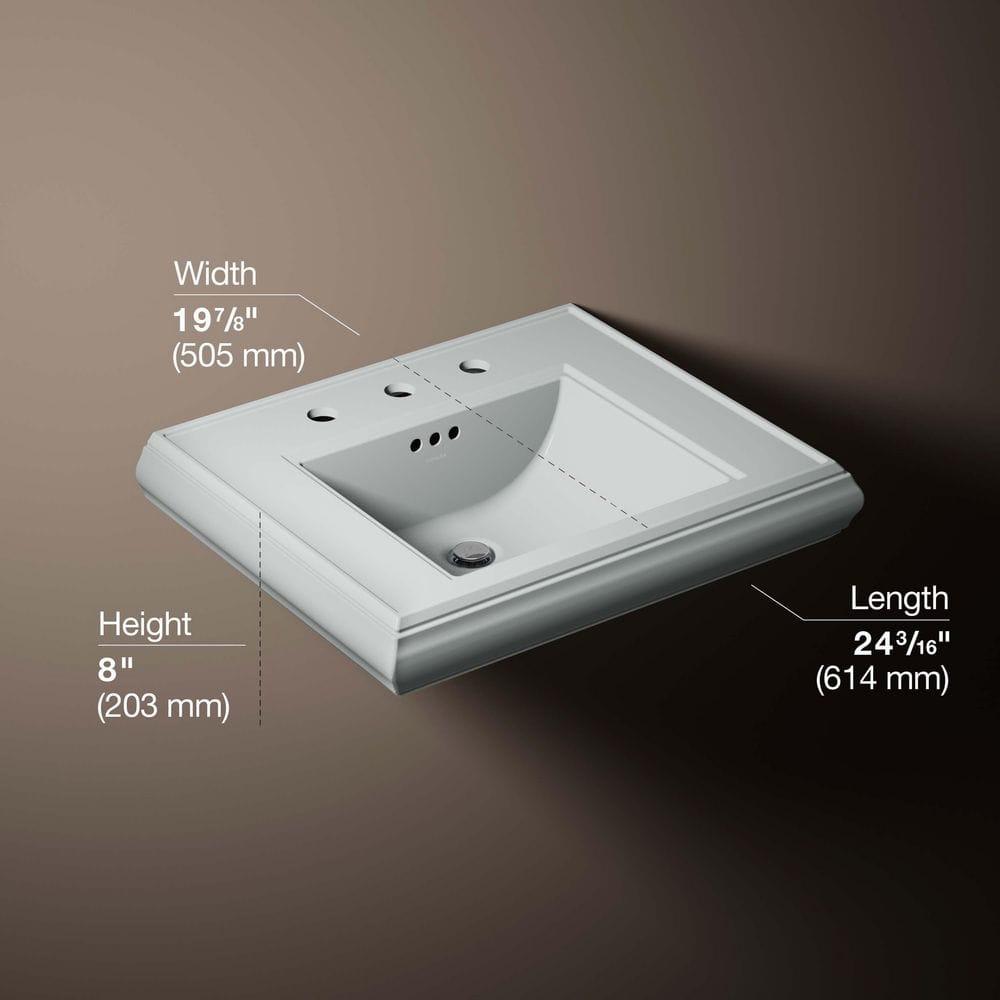 Memoirs®Pedestal Tall Bathroom Sink with Overflow