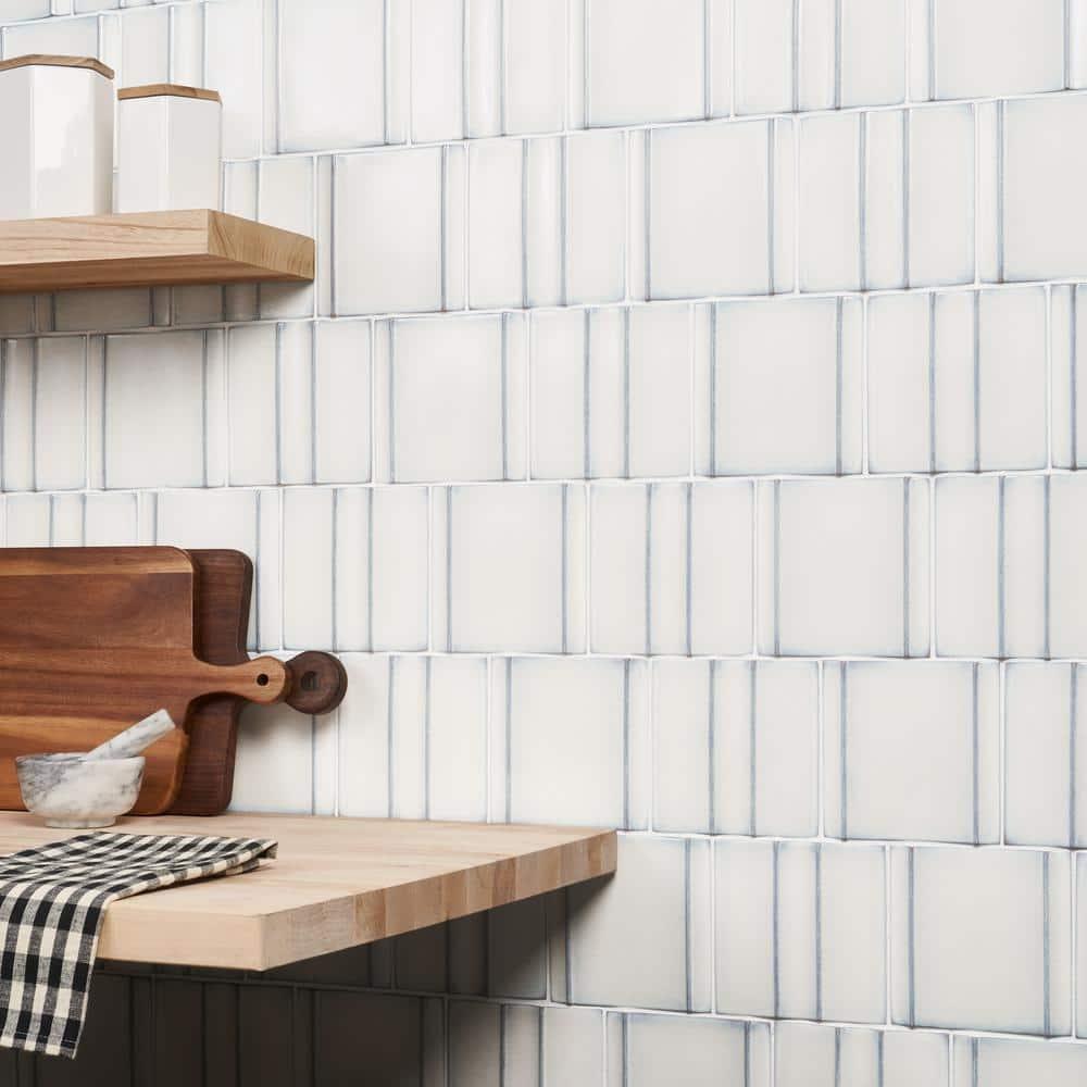 Bond Tile Metaru 5.82 In. X 5.82 In. 3D Polished Porcelain Wall Tile (7.82 Sq. Ft. / Case)