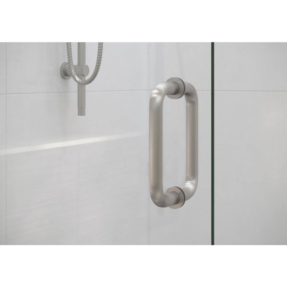 Illume 36.25 in. x 78 in. Fully Frameless Wall Hinge Shower Door