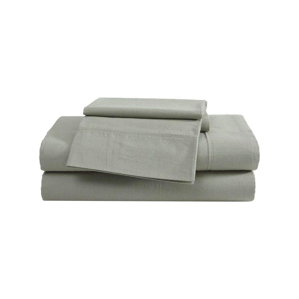 Eddie Bauer Eddie Bauer Solid Brushed Percale Cotton Sheet Set