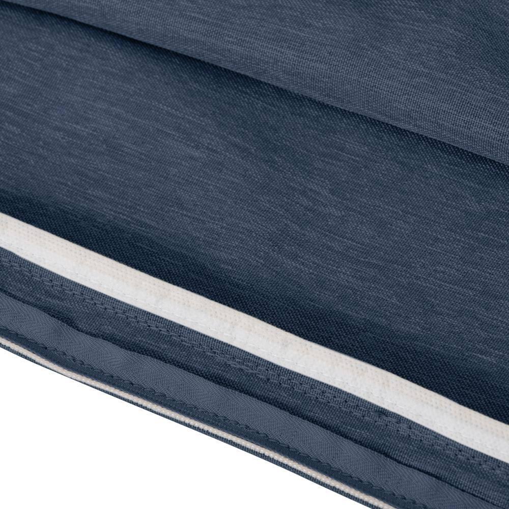 Classic Accessories Montlake FadeSafe Patio Bench/Settee Cushion Slip Cover - 3" Thick - Heavy Duty Outdoor Patio Cushion with Water Resistant Backing, Heather Indigo Blue, 54"W x 18"D x 3"T