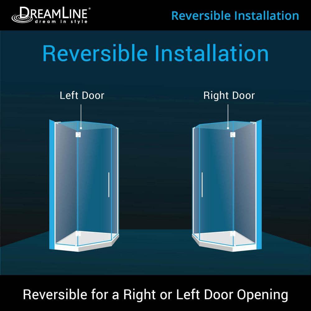 DreamLine Prism Plus 38" W x 38" D x 74.75" H Frameless Neo-Angle Shower Enclosure with Base Included DL-6061-09