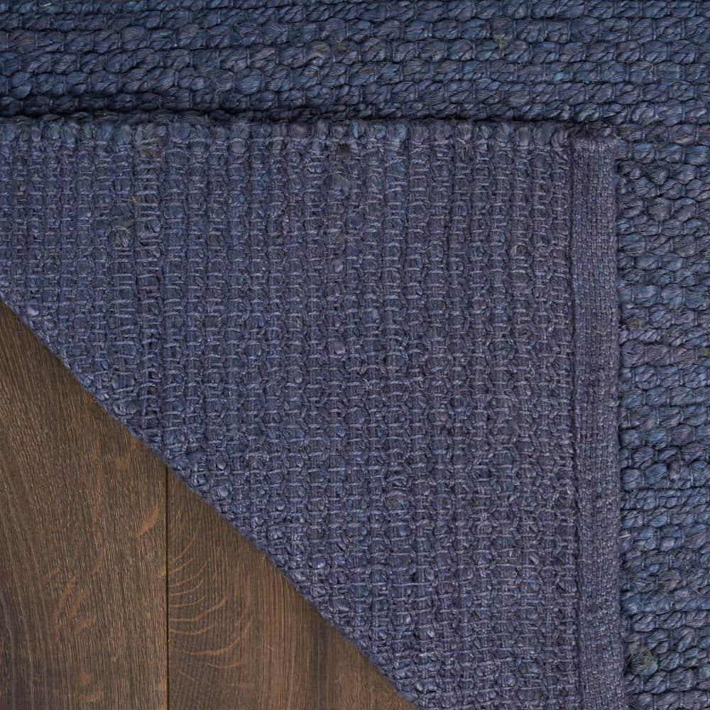 Nourison Natural Jute 4' x 6' Navy Farmhouse Indoor Rug
