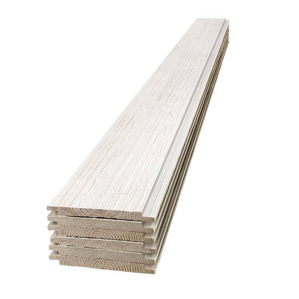 7.1 in. x 96 in. Rustic Shiplap Boards (Set of 6)