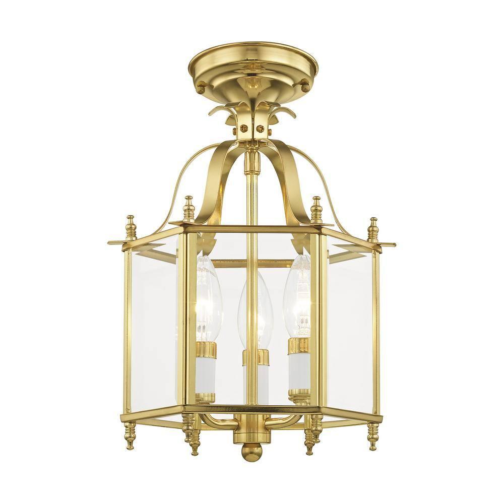Livex Lighting Livingston 3 - Light Chandelier in  Polished Brass