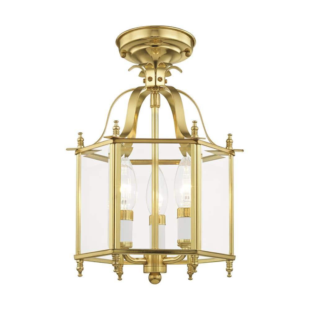 Livex Lighting Livingston 3 - Light Chandelier in  Polished Brass