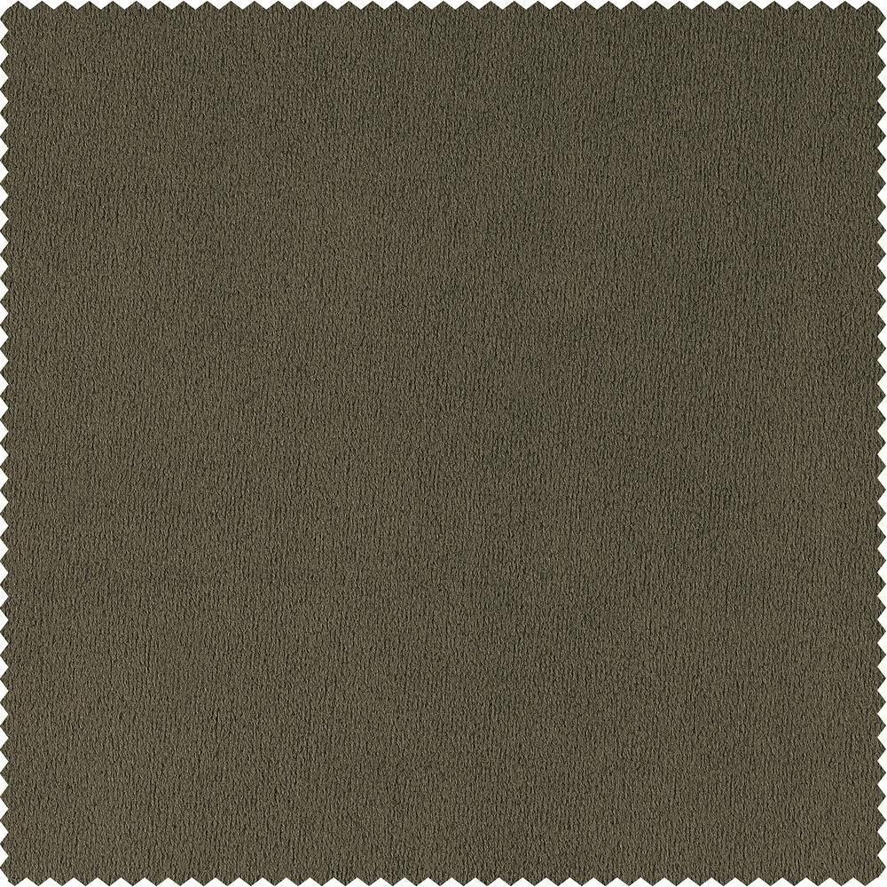 Half Price Drapes Signature Denver Taupe Velvet Blackout Curtains For Bedroom(1 Panel), 50WX 96L