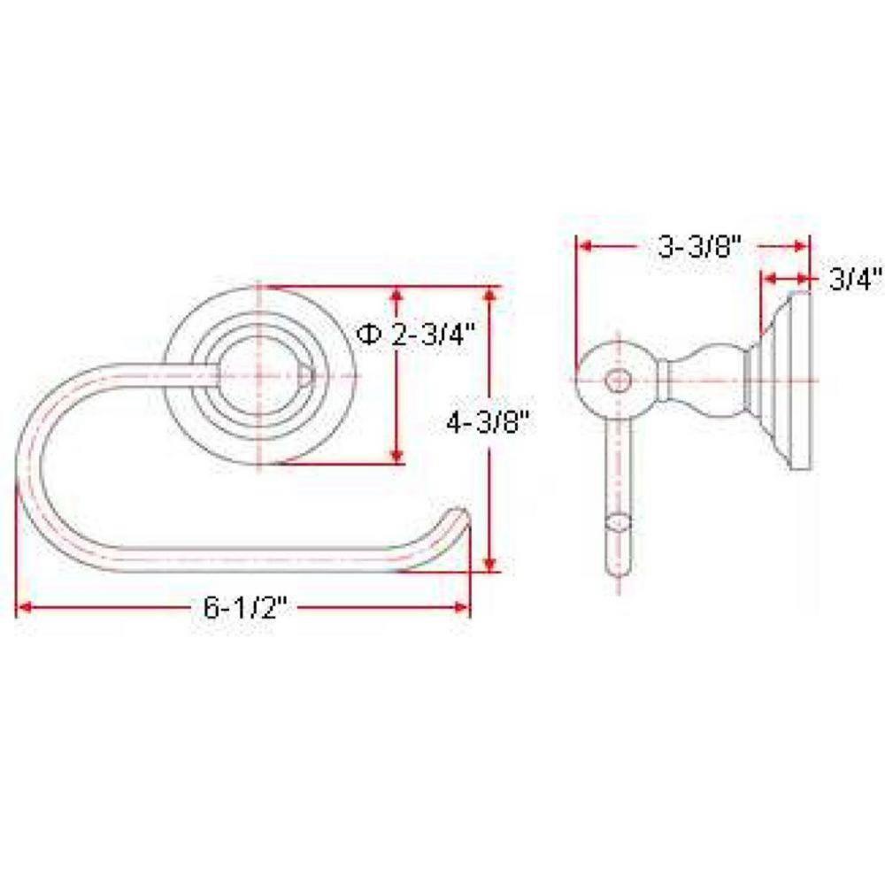 Calisto Euro Wall Mounted Toilet Paper Holder Oil Rubbed Bronze - Design House: Zinc Material, 1 Year Limited Warranty