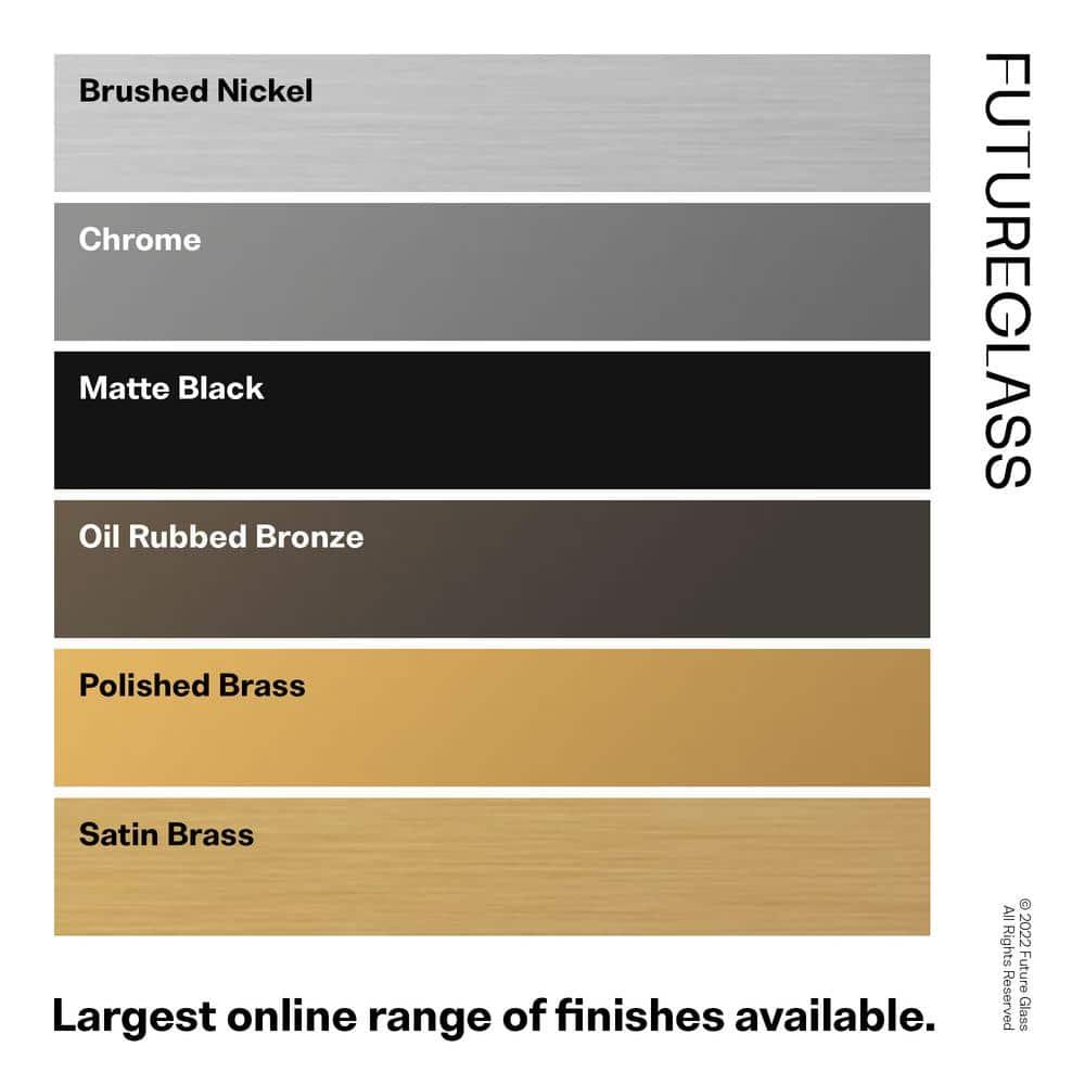 Glass Warehouse Illume 45 in. x 36 in. x 78 in. 90-degree Fully Frameless Wall Hinged Glass Shower Enclosure 90-WH-45-36-CH