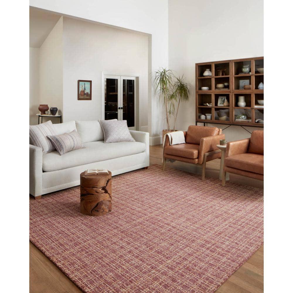 Polly I Hand-Tufted Wool Rug by Chris Loves Julia x Loloi - Berry and Natural / 2'6" x 9'9" Runner