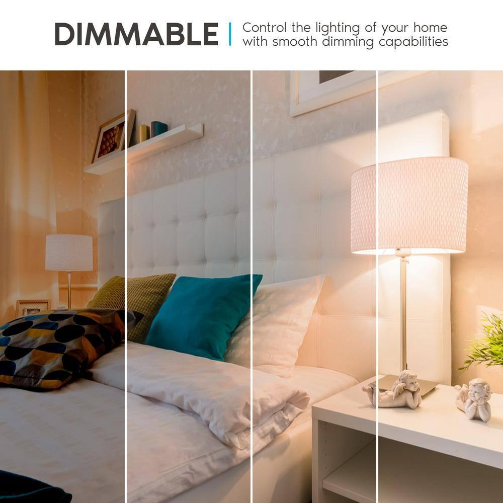 Luxrite A19 LED Light Bulbs 100 Watt Equivalent Dimmable, 3000K Soft White, 1600 Lumens, Enclosed Fixture Rated,s 15W, E26 Medium Base 4 Pack