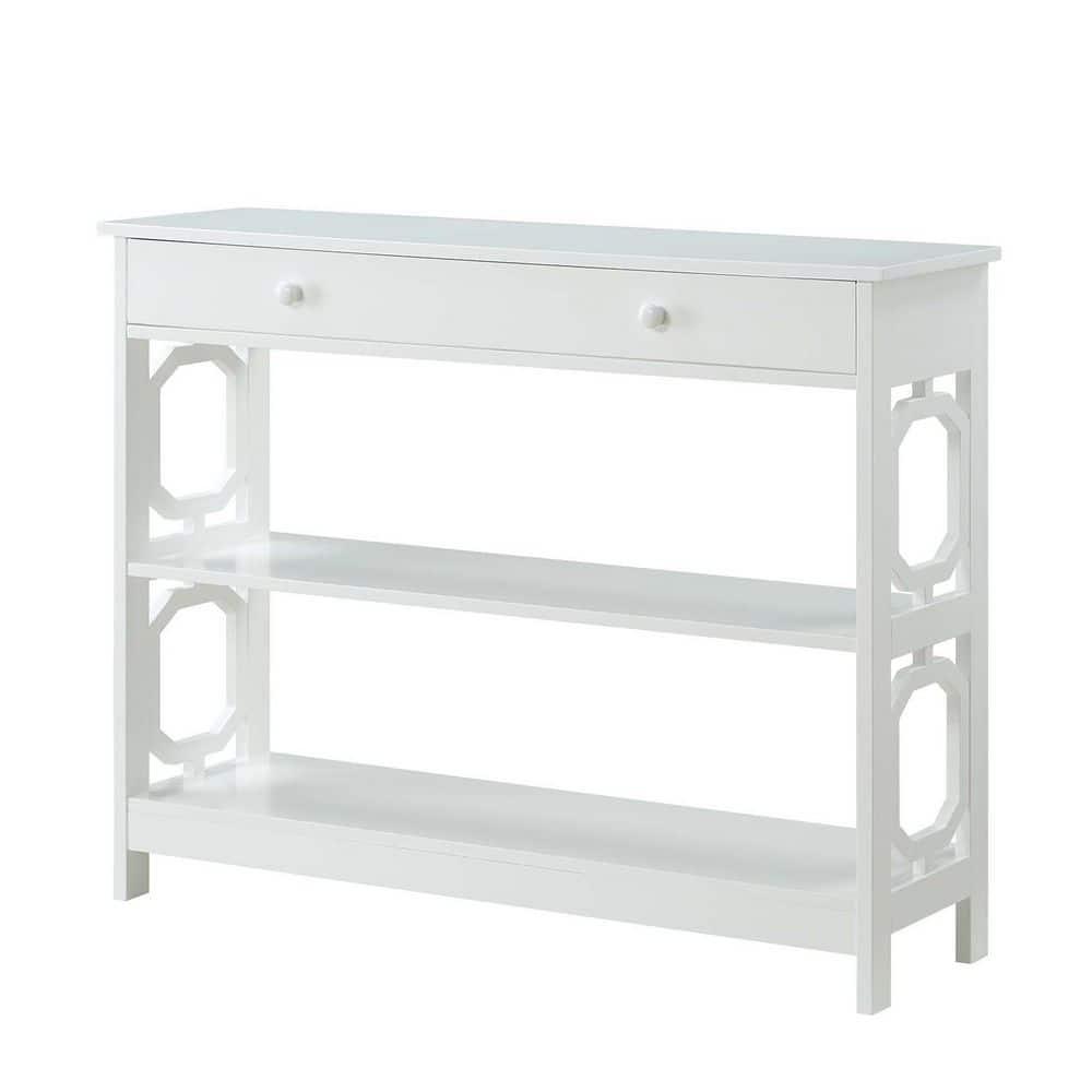 Omega 1 Drawer Console Table with Shelves