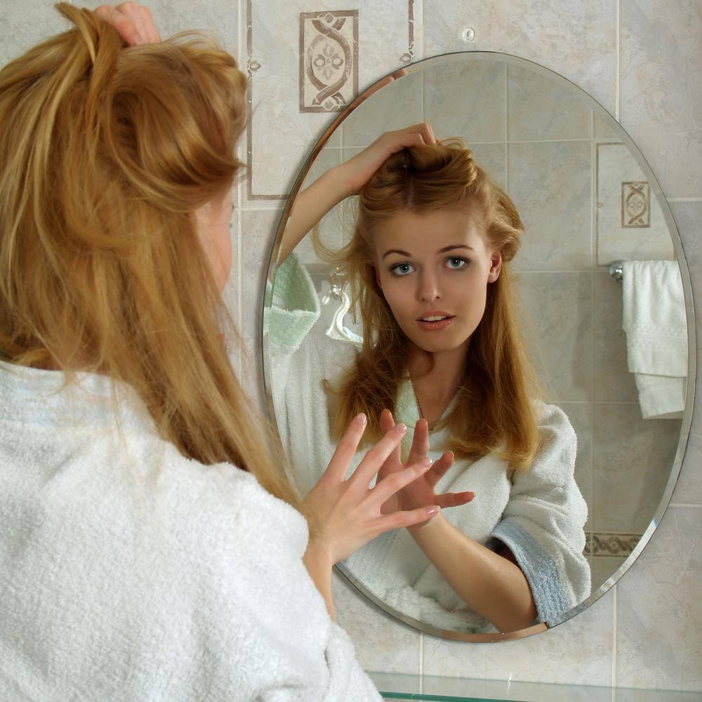 Fab Glass and Mirror Frameless Oval Beveled Wall Mirror
