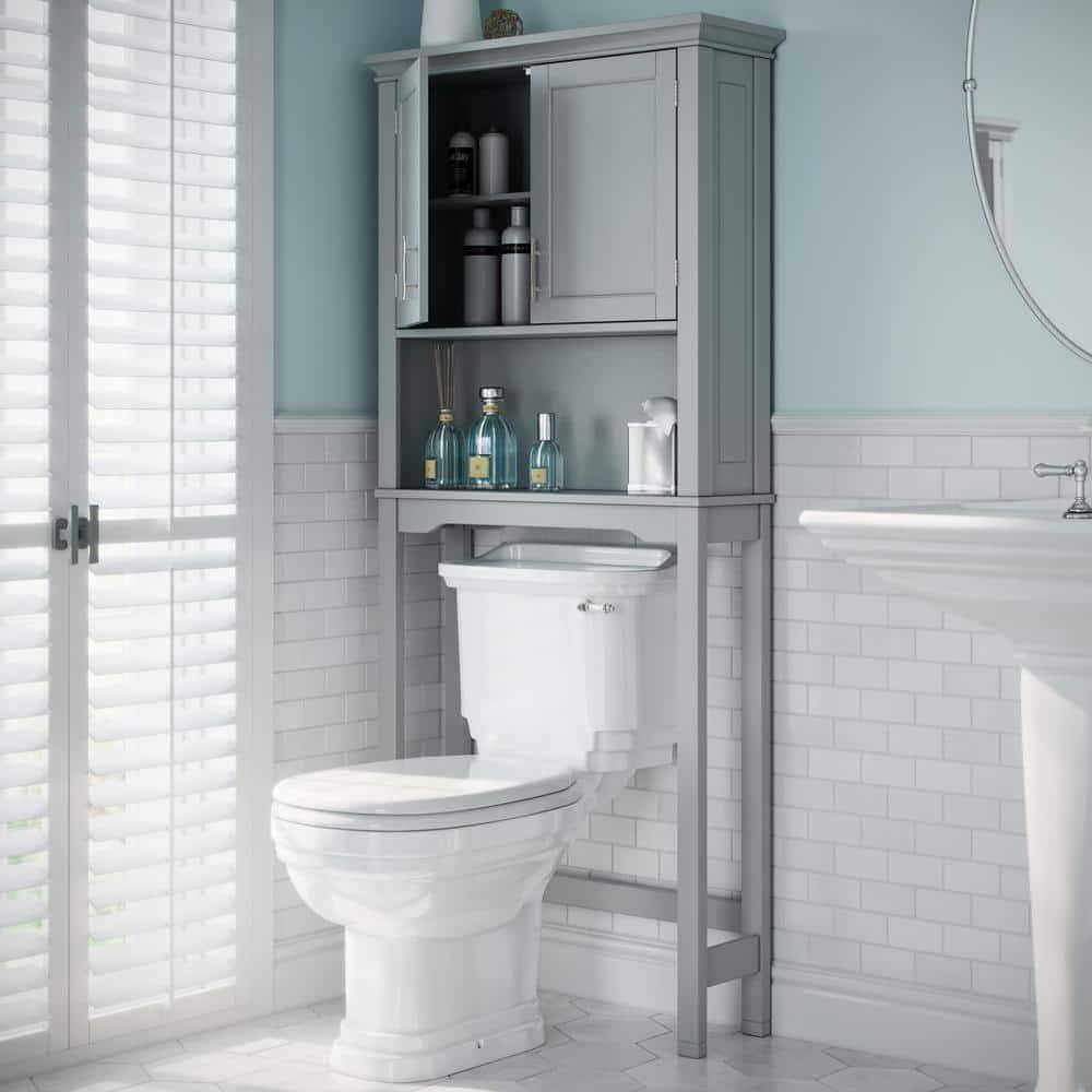 RiverRidge Somerset Over the Toilet Bathroom Spacesaver Wall Medicine Storage Cabinet with Adjustable Shelf