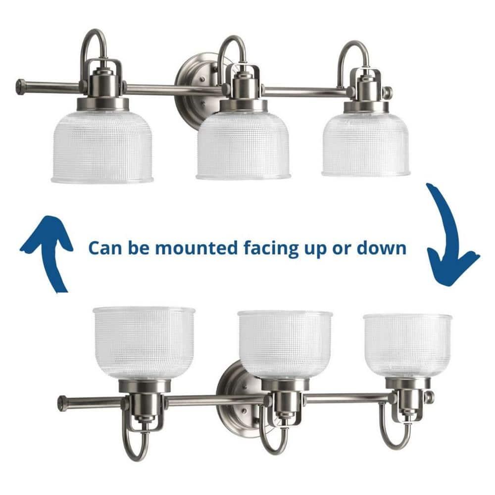 Rosser 3 Light Transparent Dimmable Vanity Light