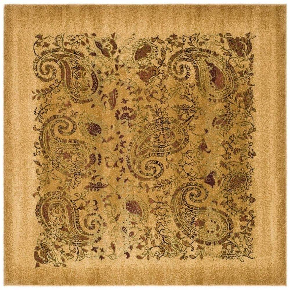 Lyndhurst LNH224 Power Loomed Area Rug - Beige/Multi - 6'x6' - Safavieh