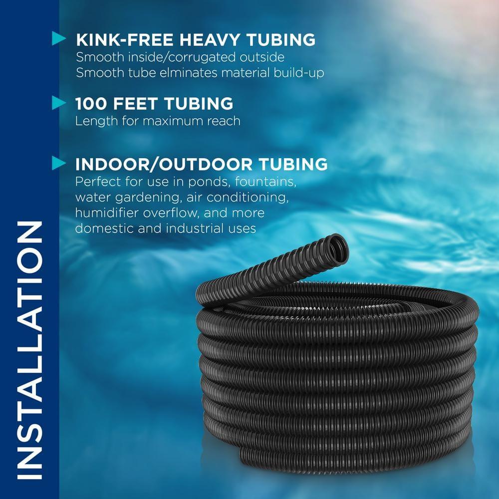 1.5" x 100' Kink Free Heavy Hose Black - Alpine Corporation