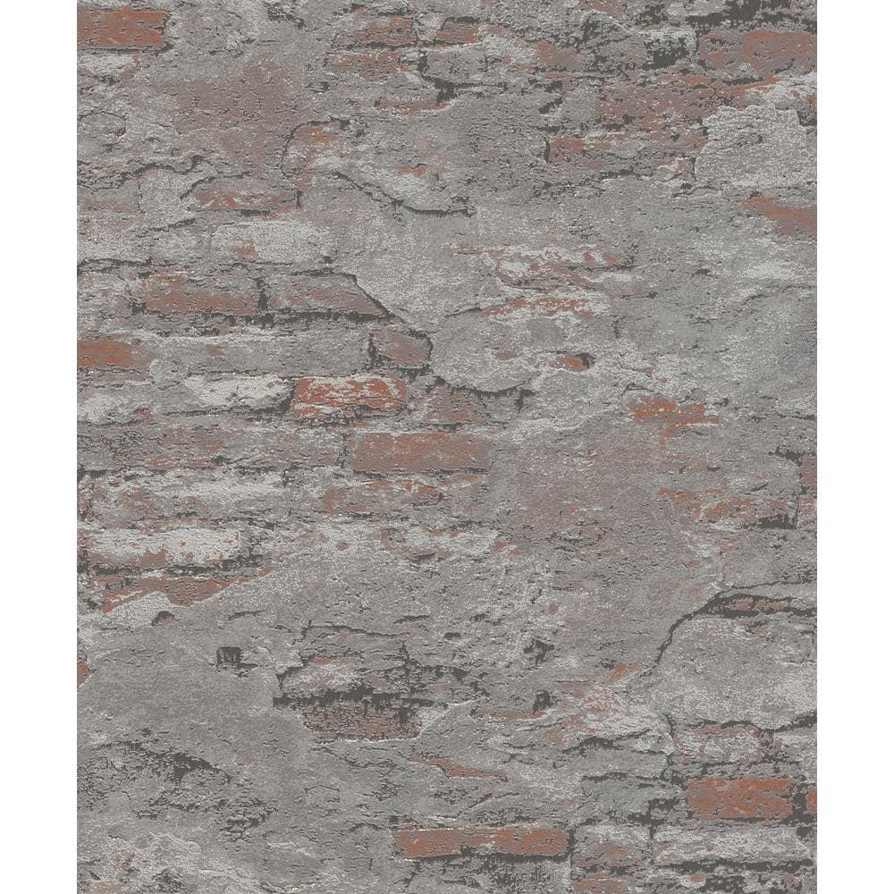 Rasch Templier Off White Distressed Brick Unpasted Non Woven Wallpaper, 20.5-in by 33-ft, 56.4 sq. ft.