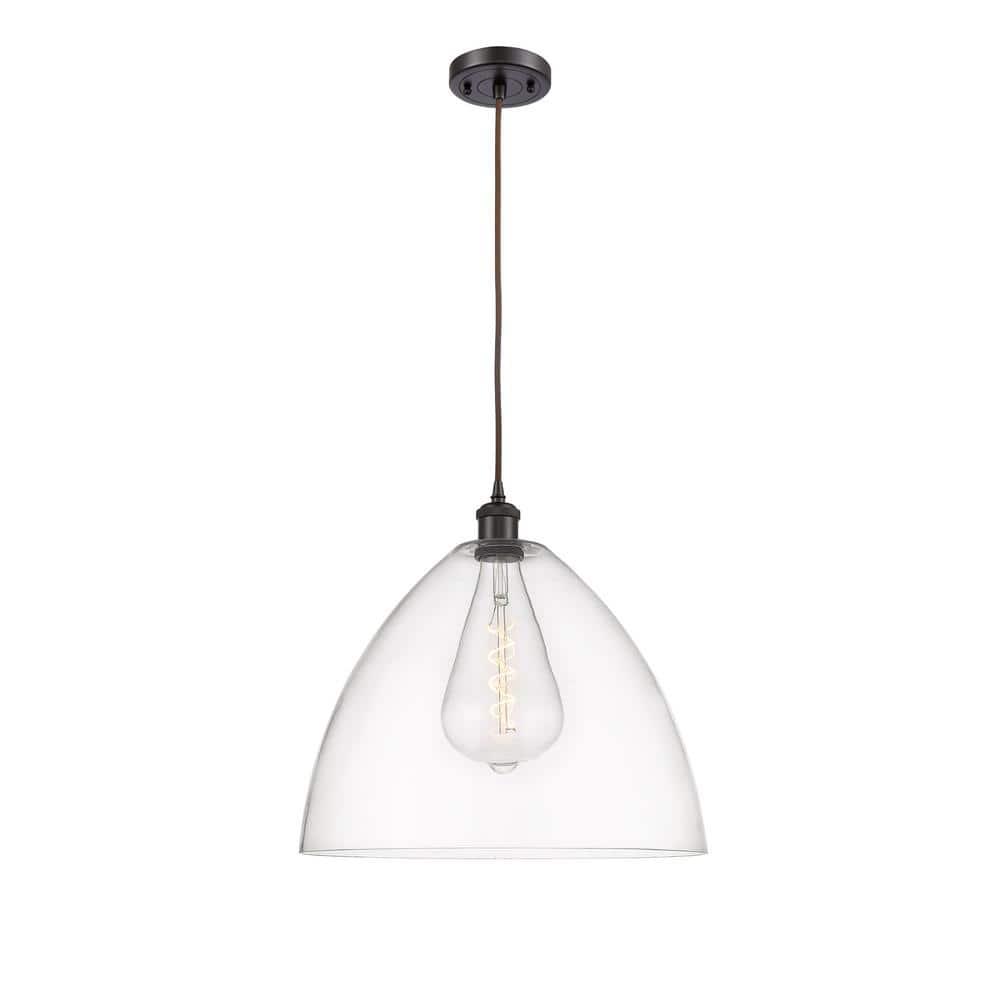Innovations Lighting Bristol Glass 1 - Light Pendant in Oil Rubbed Bronze