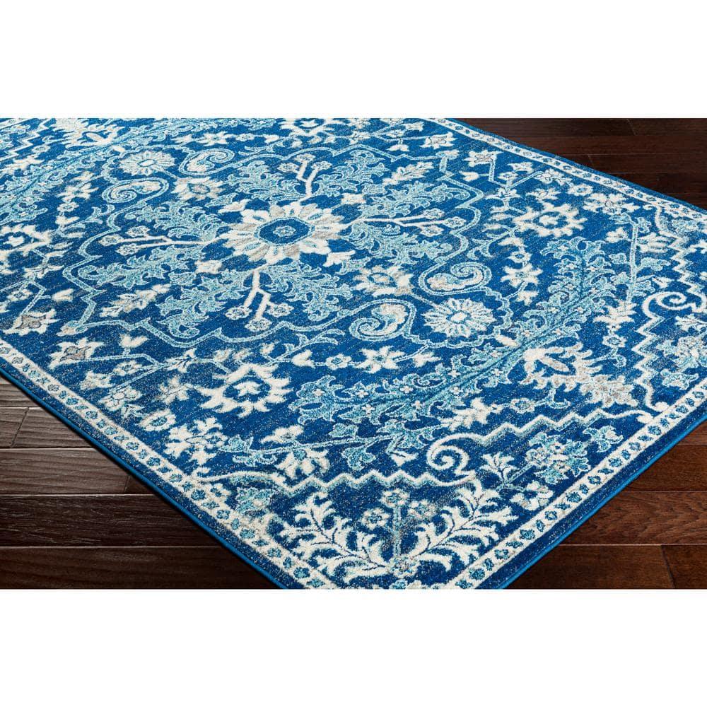 Livabliss Harput Vintage Medallion Runner Area Rug,2'7" x 7'3",Navy