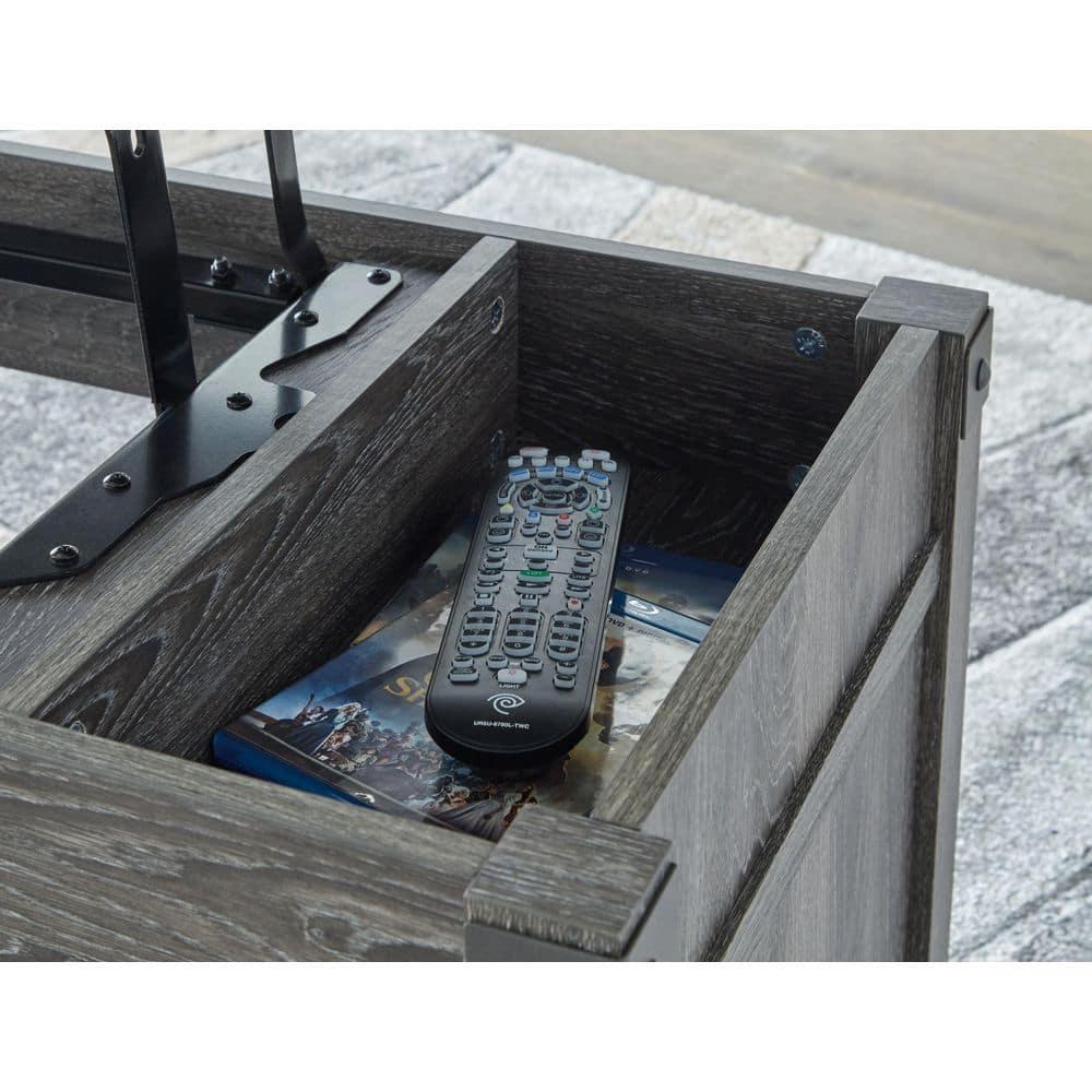Signature Design by Ashley Casual Freedan Lift-Top Coffee Table  Grayish Brown