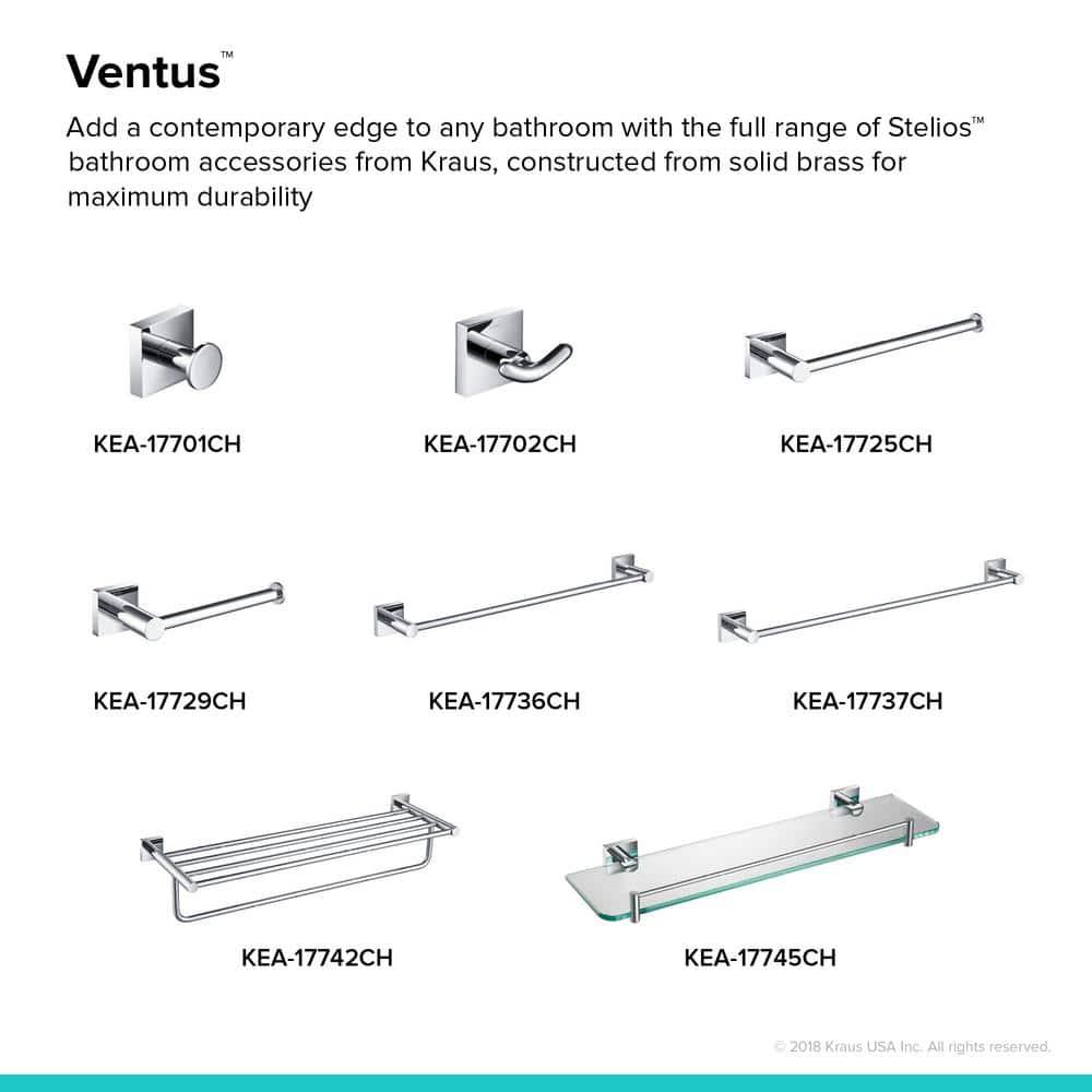 Ventus 25.38" Wall Mounted Towel Bar