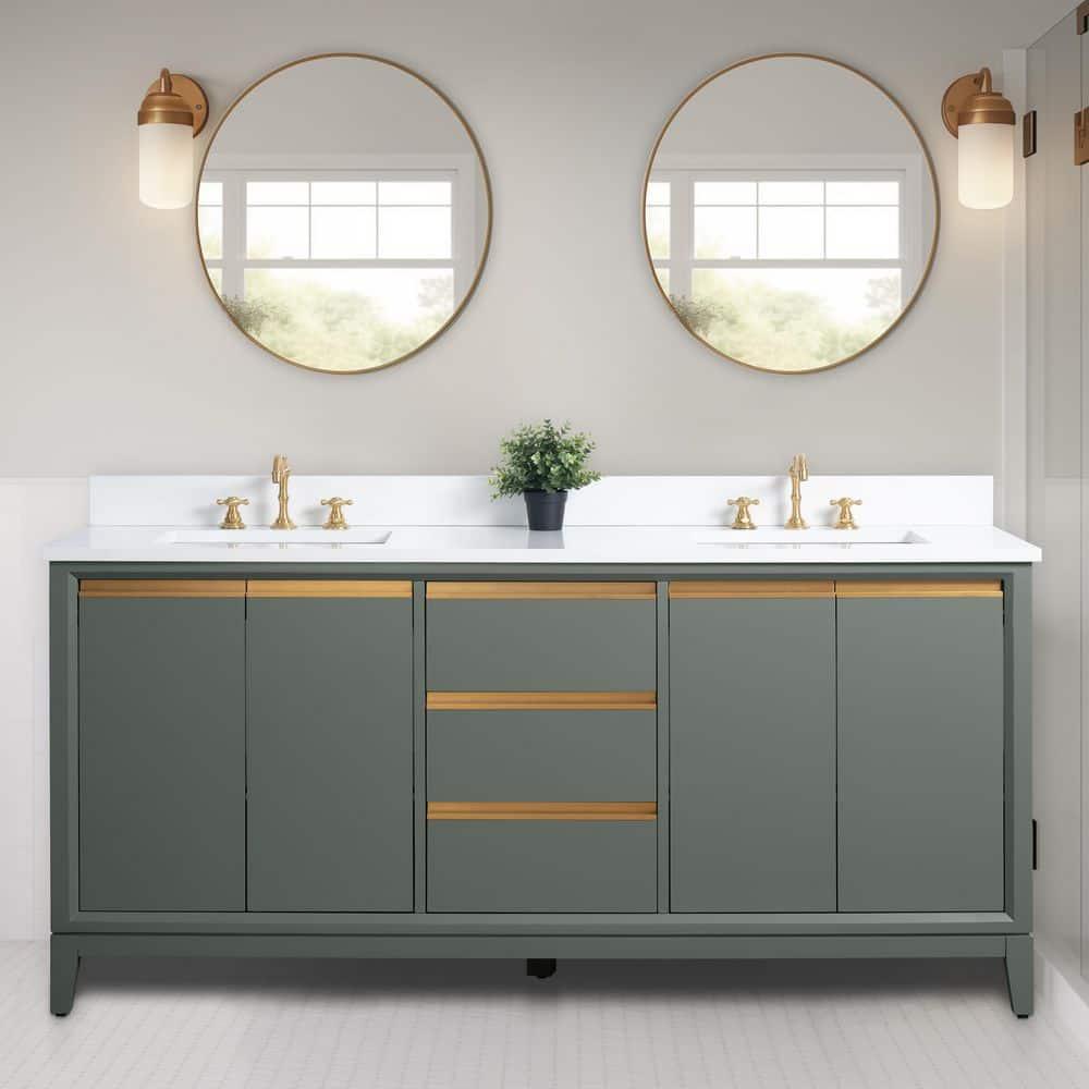 72 Double Bathroom Vanity with Top