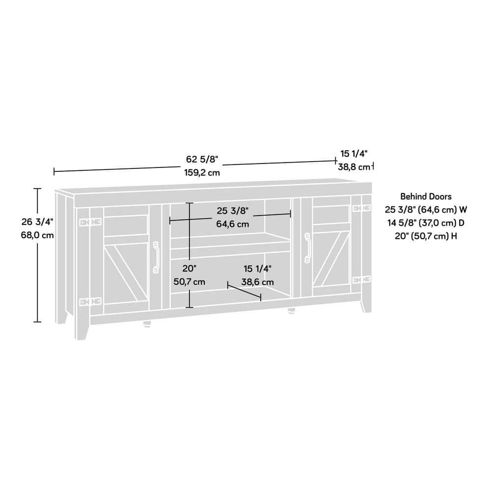 Sauder Select TV Stand/ Credenza for TV's up to 70", Sindoori Mango Finish