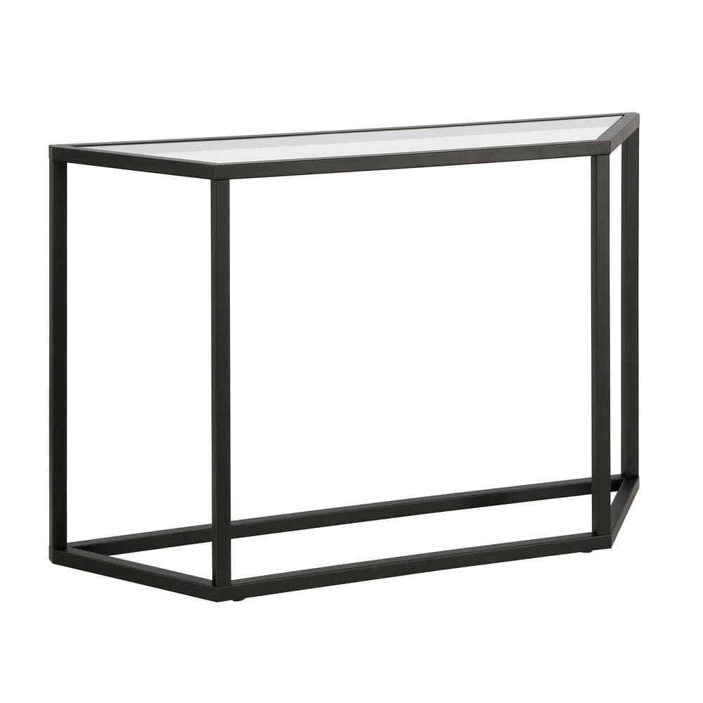 Evelyn&Zoe Levi 44" Wide Trapezoid Console Table, Blackened Bronze