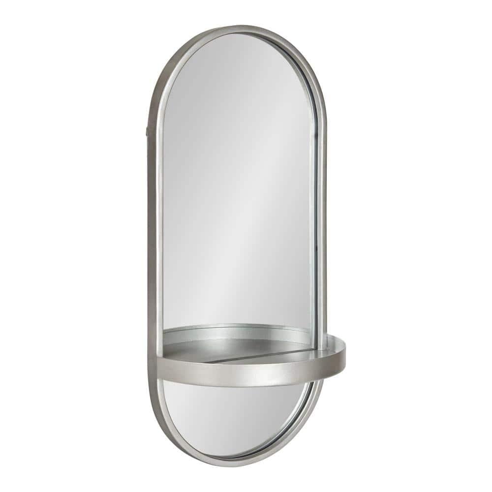 Lumi Metal Flat Mirror with Shelves