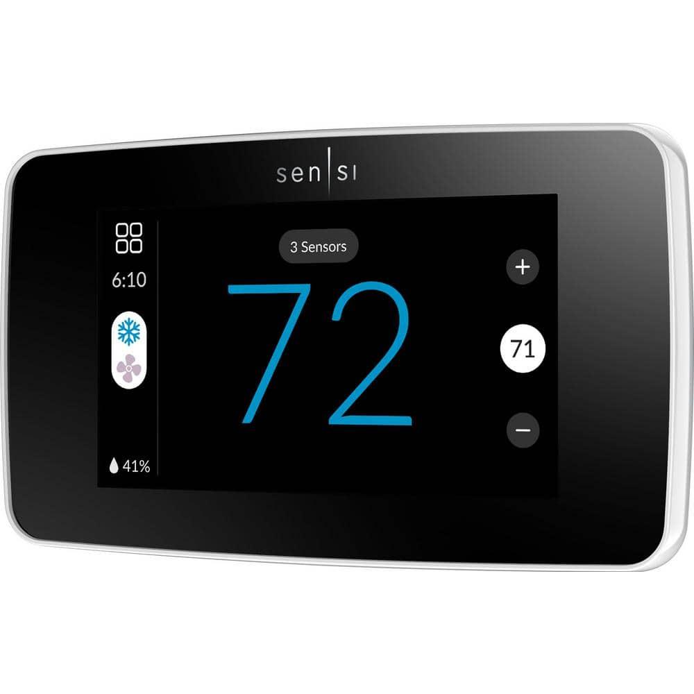 Sensi Touch 2 Black Programmable Smart Thermostat with LCD Display