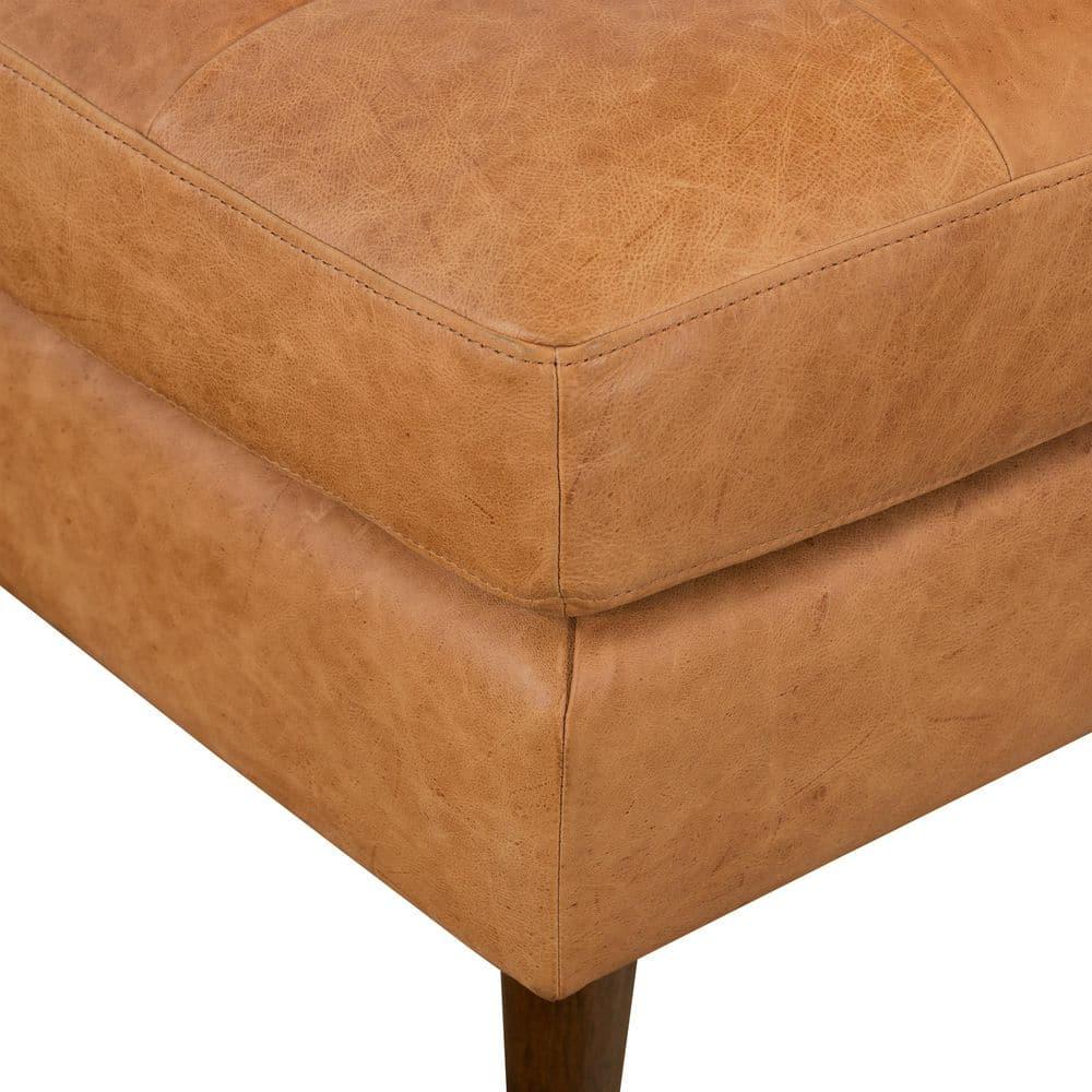 Florence Ottoman Cognac Tan - Poly & Bark