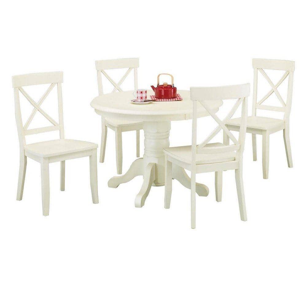 Homestyles Bishop Wood Dining Chair (Set of 2)-Antique White