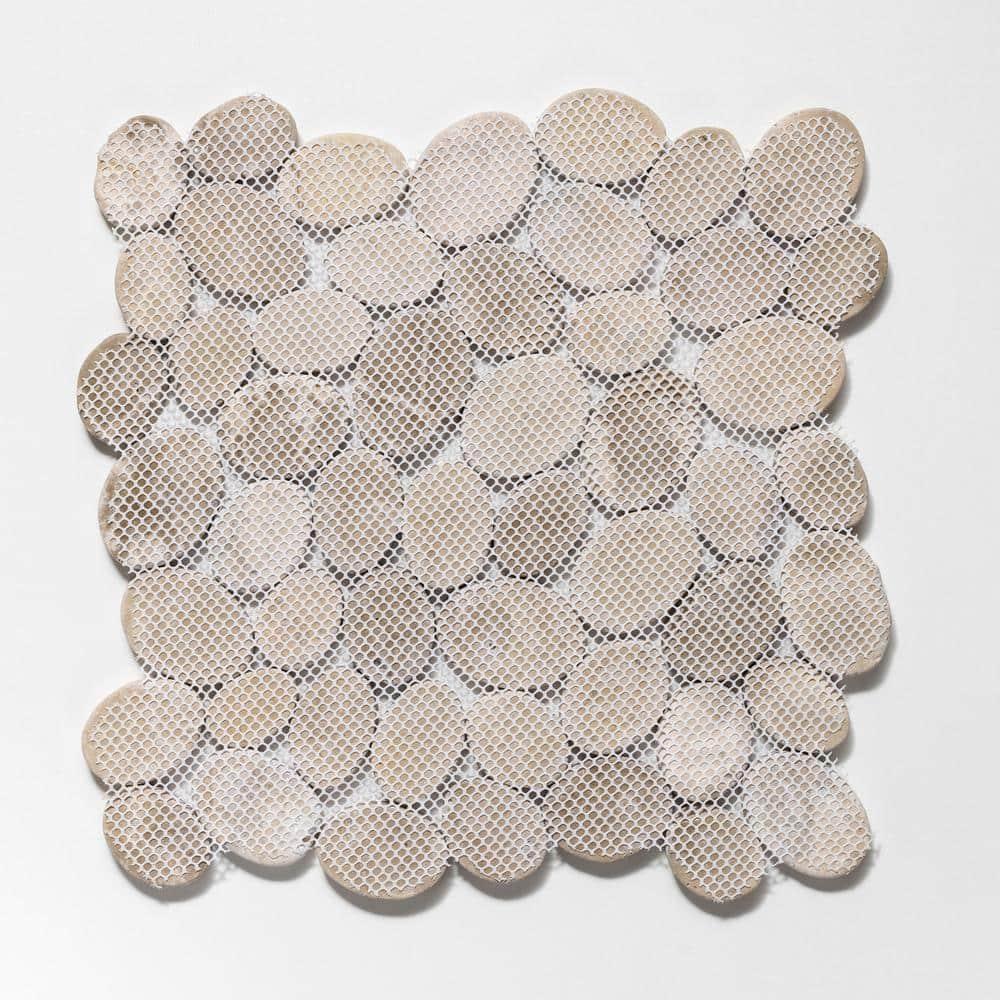 Cruz Bay Studio Natural Stone Pebbles Mosaic Wall & Floor Tile