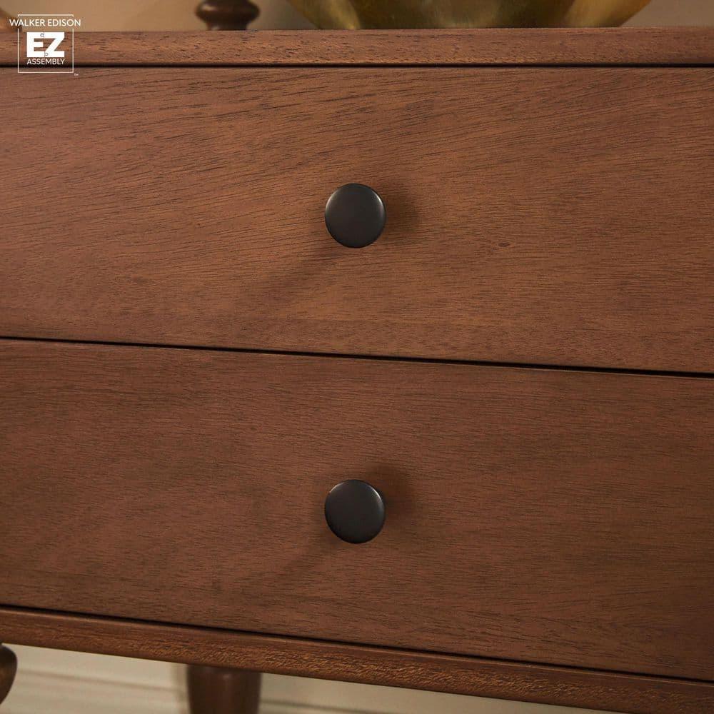 Vivienne Easy Assembly Solid Wood Spindle 2-Drawer Nightstand (Set of 2)