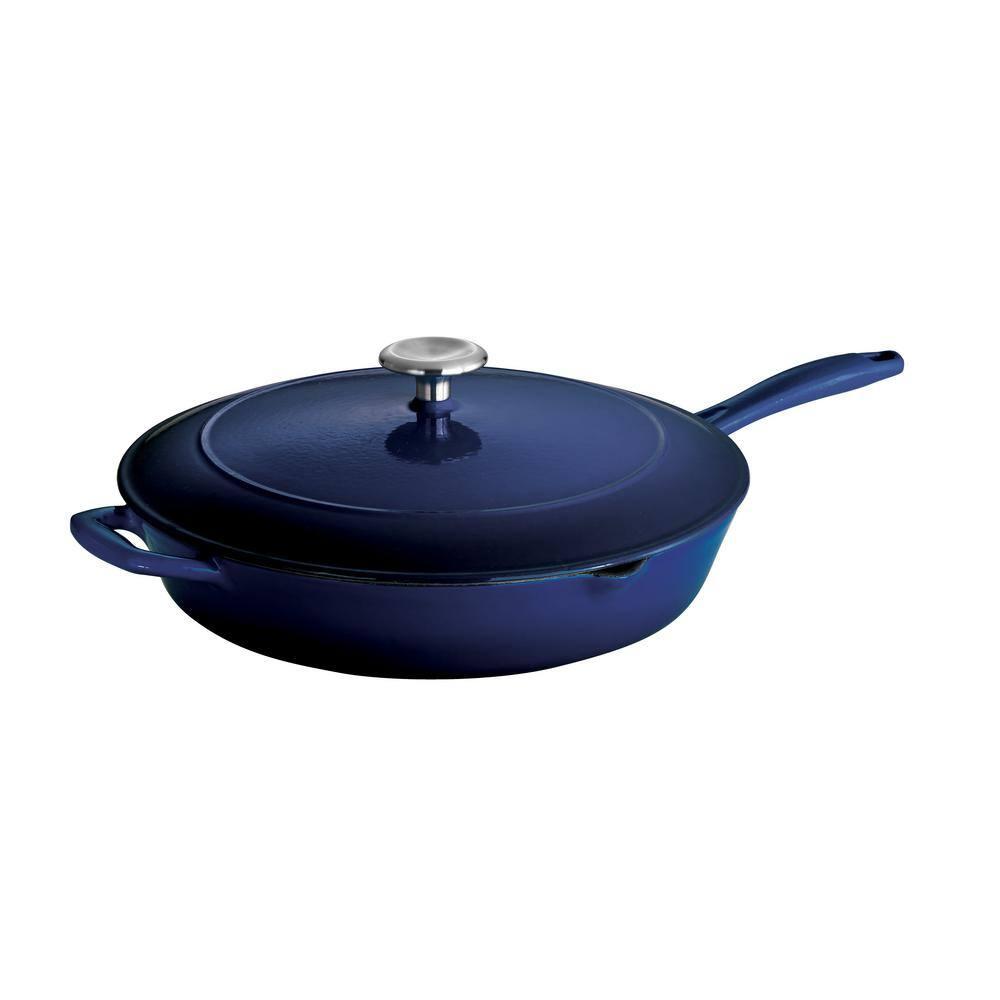 Tramontina Tramontina Gourmet Enameled Cast Iron Covered Skillet