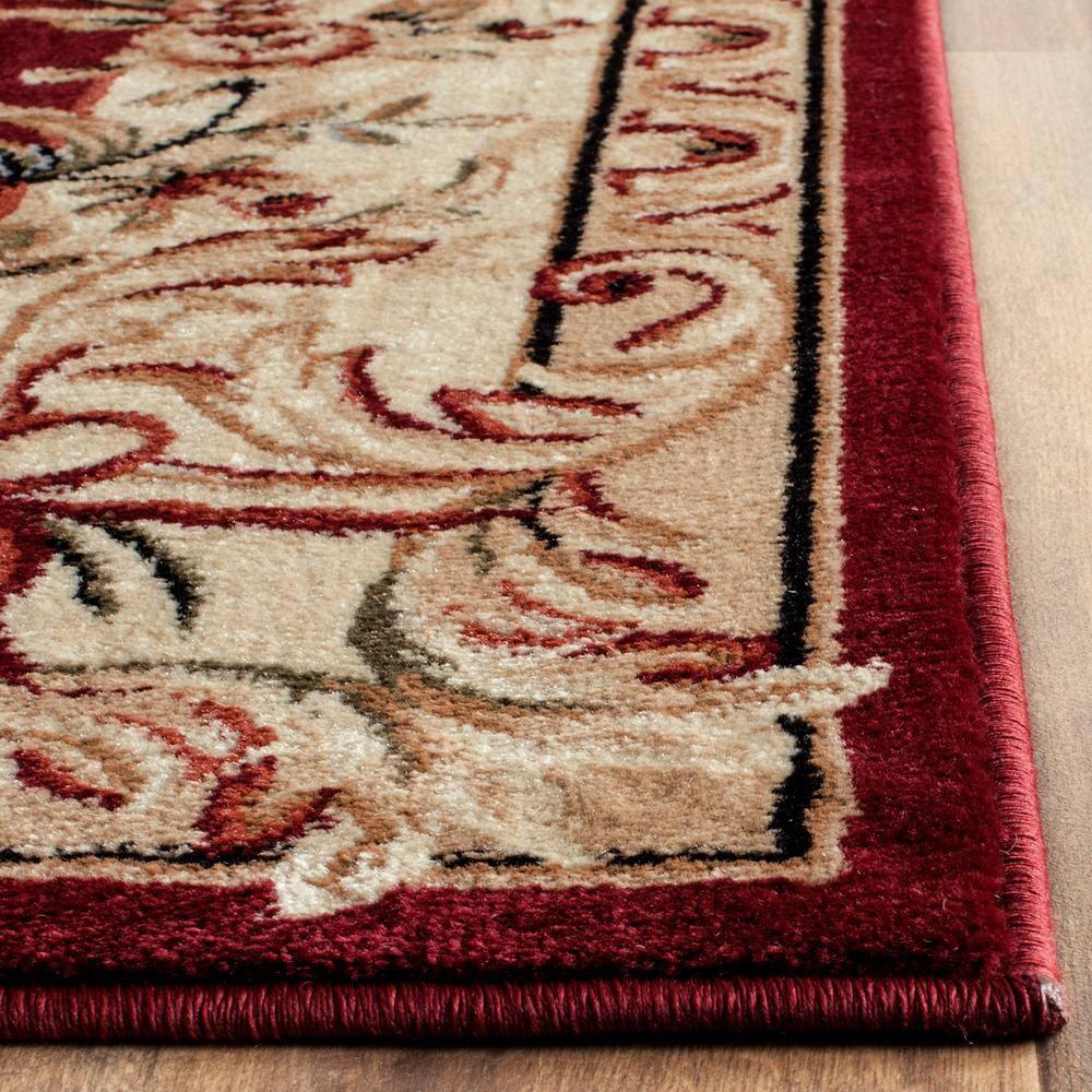 Lyndhurst LNH328 Power Loomed Area Rug - Red/Ivory - 5'3"x7'6" - Safavieh