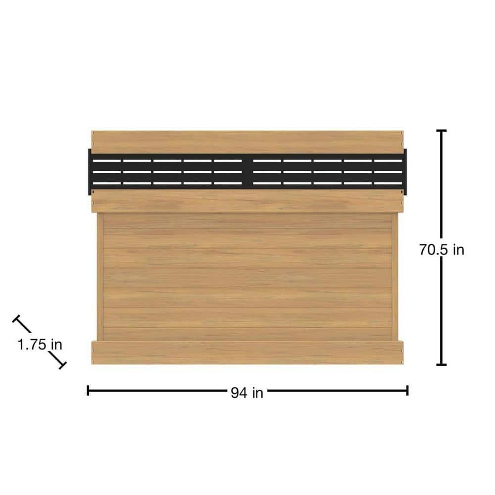 Barrette Outdoor Living Horizontal Fence Boardwalk Cypress Vinyl Privacy Panel Kit