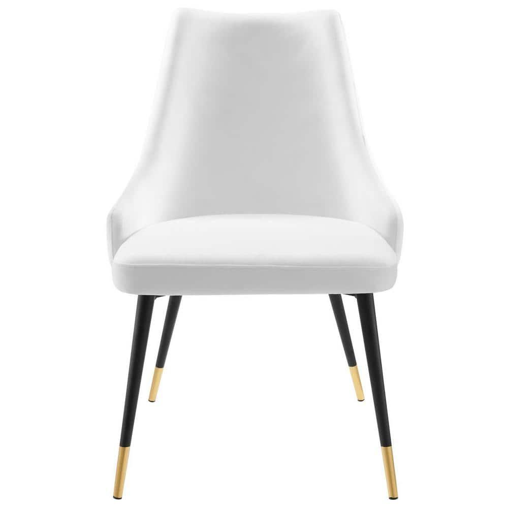 Modway Adorn 17.5" Tufted Performance Velvet Dining Side Chair in White