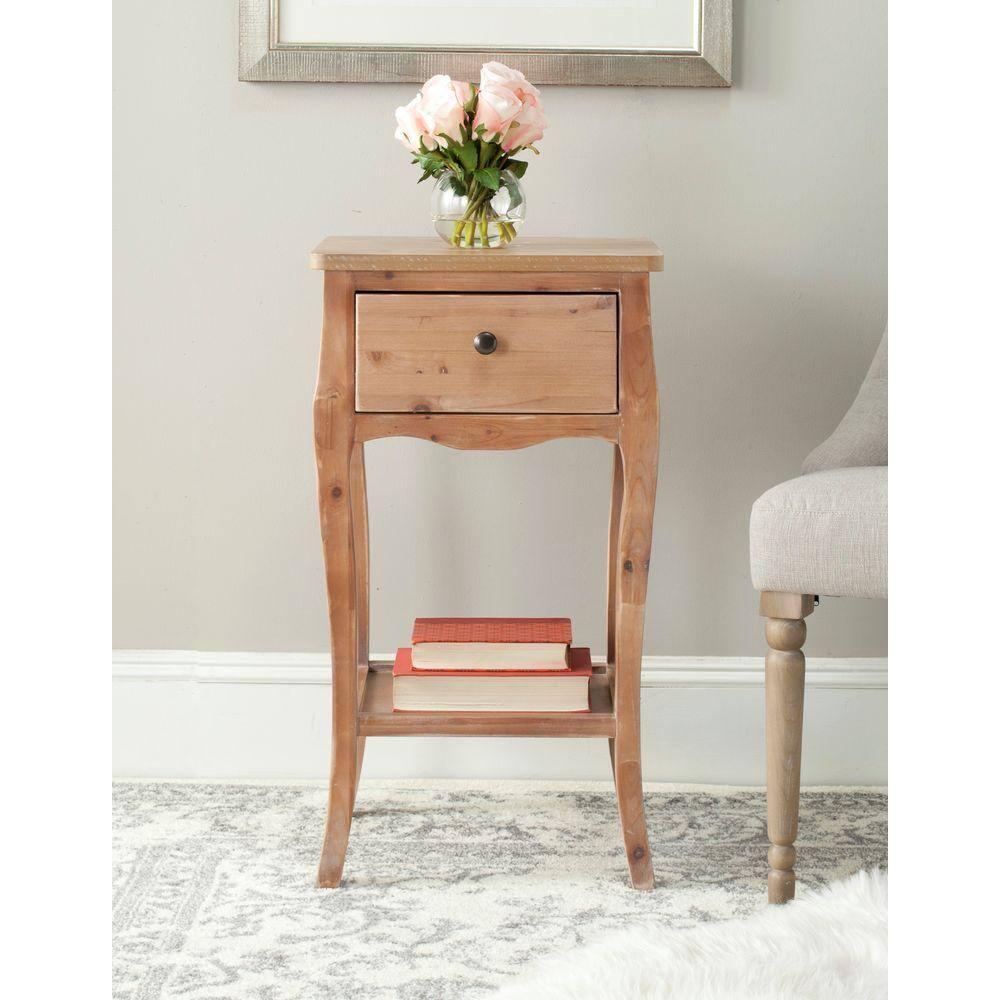 Thelma End Table - AMH6619C - Honey Natural - Safavieh Couture