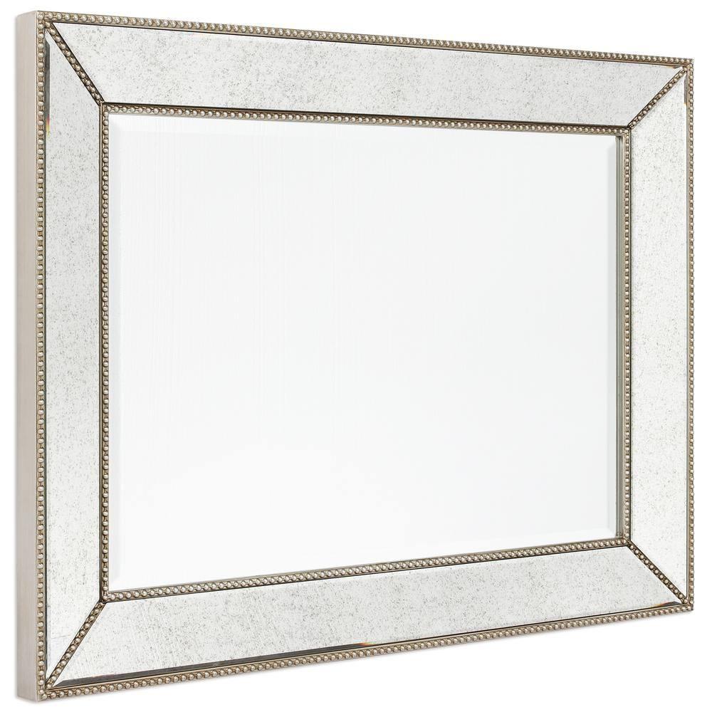 Empire Art Direct  Champagne Beed Beveled Rectangle Wall Mirror